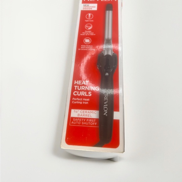 New Revlon Perfect Heat Curling Iron, Head Turning Curls 3/4" Ceramic Barrel - Picture 1 of 3